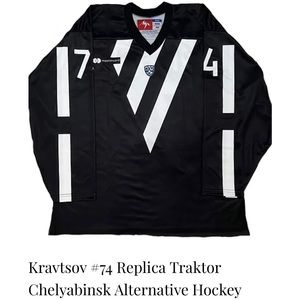 Kravtsov 74 Replica Tractor Chelyabinsk Alternative Ice Hockey Jersey Size 50